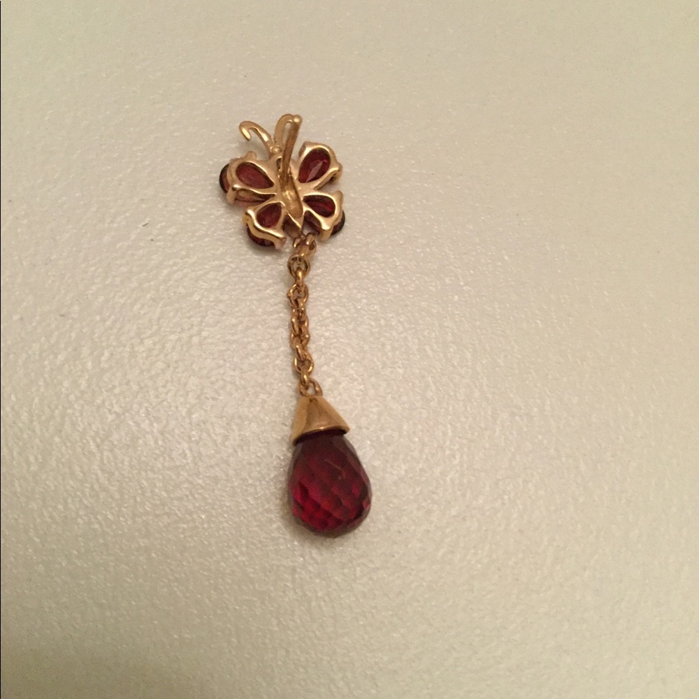 14k Garnet Earrings - Picture 5 of 6